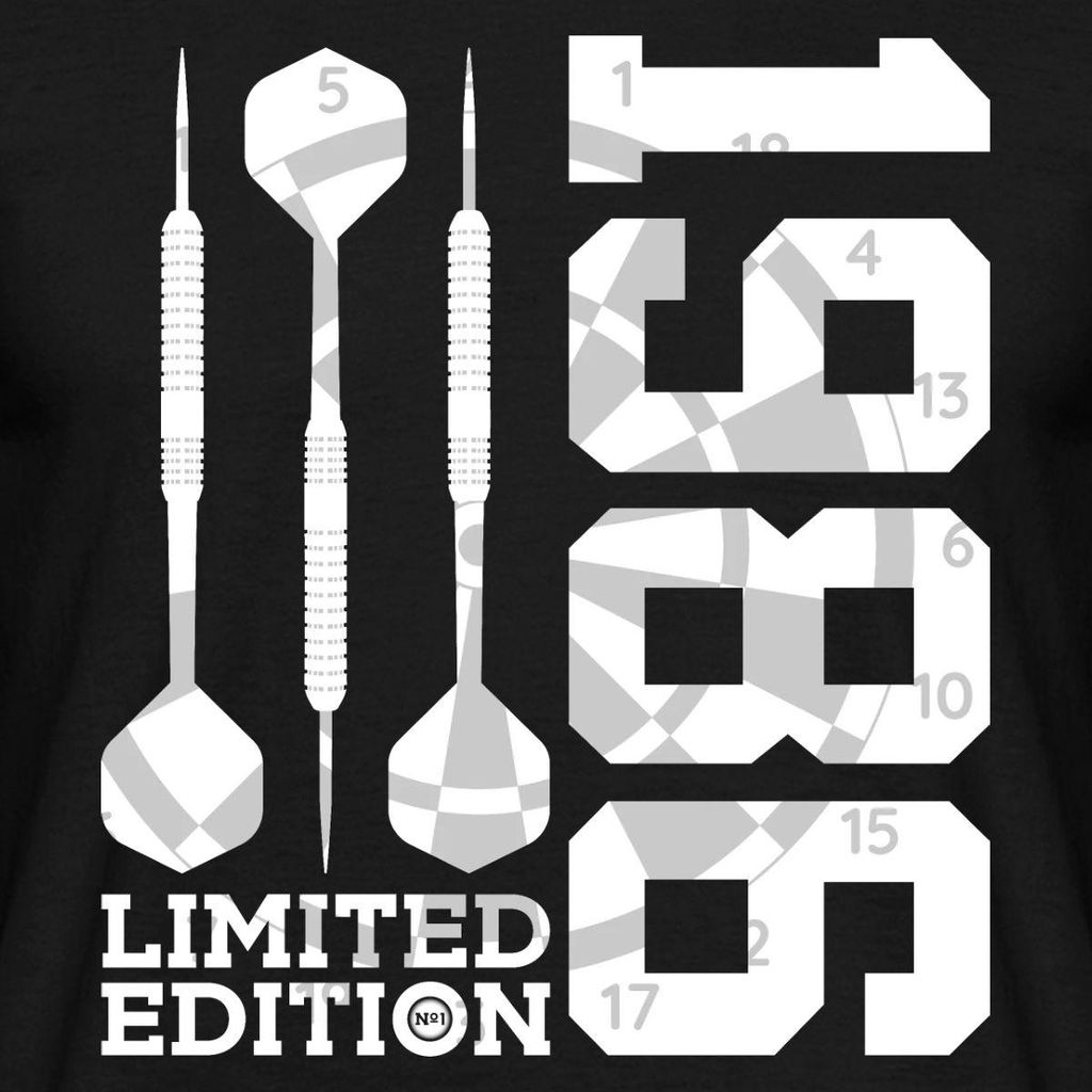 Spreadshirt 40. Geburtstag | Limited Edition 1986 | Dart Männer T-Shirt, XL, Schwarz