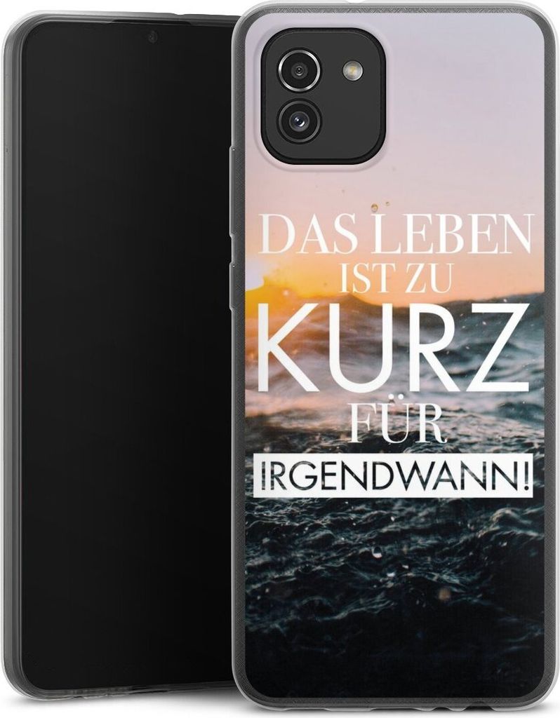 DeinDesign Slim Hülle für Samsung Galaxy A03 Silikon Case Ultra Dünn Handyhülle Meer Statement Spruch