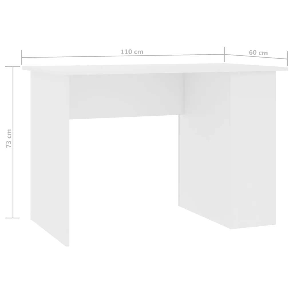 Scrivania per Cameretta Bianca 110x60 - Tavolo Studio in Legno per Ragazzi - 7