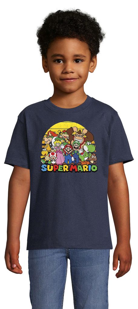 Mario & Friends Kinder Shirt mit buntem Gruppen Print Produktbild 