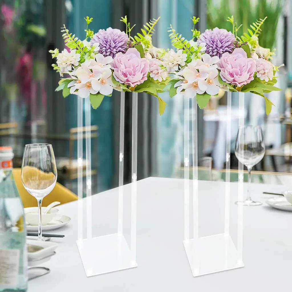 Support de fleurs pour réception et centre de table de mariage chic