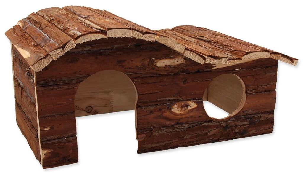 Domek Small Animals Kaskada dřevěný s kůrou 43x28x22cm Obrázek produktu 