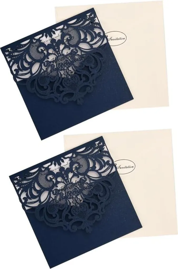 Invitation de Mariage Élégante pour Cérémonie avec Stickers TOPBATHY