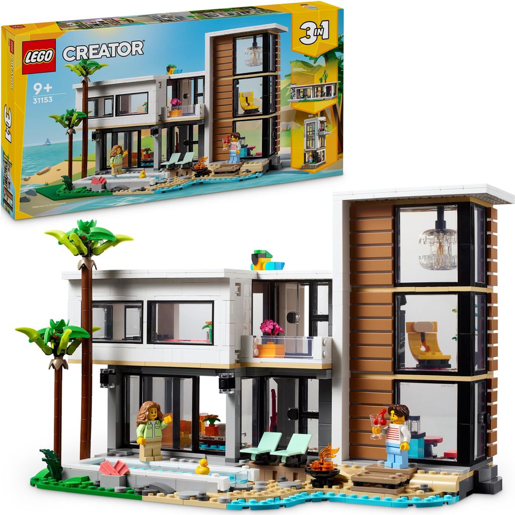 LEGO Creator 3 w 1 Nowoczesny dom, Trzypiętrowa Kamienica Zdjęcie produktu 