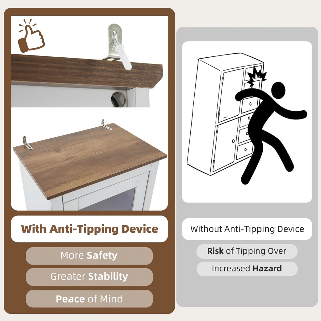 Vitrine de rangement anti-poussière blanche pour protéger vos objets - 6