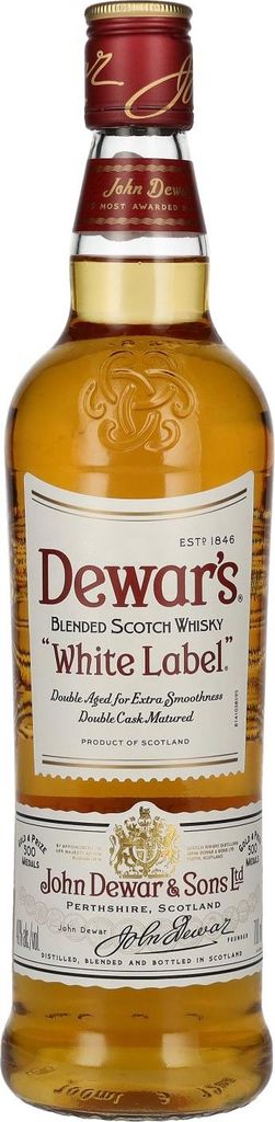 Dewars White Label Blended Scotch Whisky True Scotch | 40 % Image du produit 