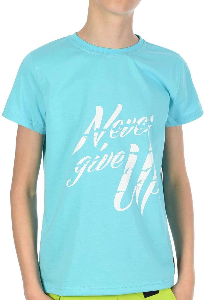BEZLIT Jungen T-Shirt mit Never Give Up Türkis 104-110