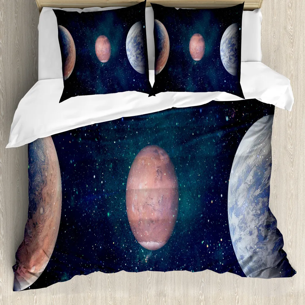 Housse de couette ABAKUHAUS Astral 155x220 cm avec taie d'oreiller 80x80