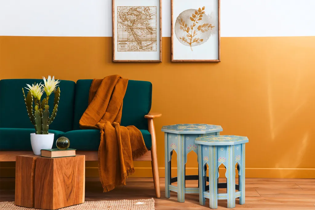 Table d'appoint orientale Boufa - Petite table de nuit pour petit espace - 6