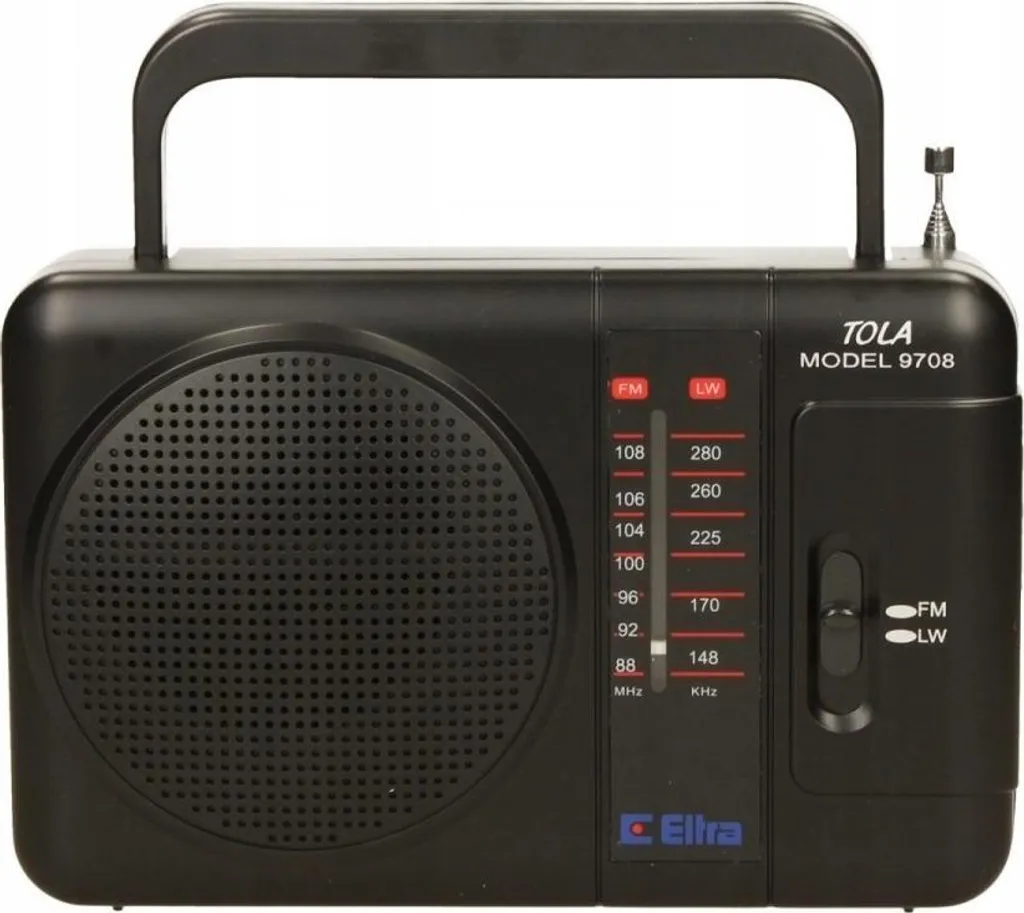 Radio Portable Analogique Eltra Tola 3 Noire - Réception AM FM Haute Qualité