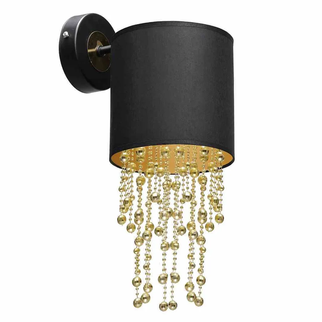 Applique ALMERIA Milagro MLP6438 | Eleganza in Metallo Nero/Oro