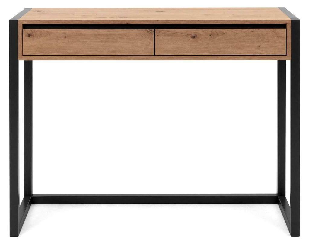 Konsolentisch Denver in Artisan Eiche und Anthrazit im Industrial Look, Wandtisch 100 x 75 cm