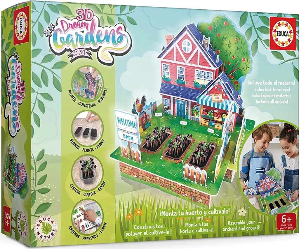 Jardin de table éducatif 3D Jardins de Rêve 2en1 Educa 19470