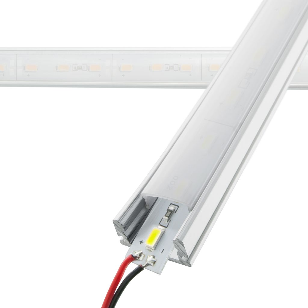 LED Aluminium Strip 12V Blau inkl. LED Kanal Alu Profil (Profil A) Länge 1 Meter