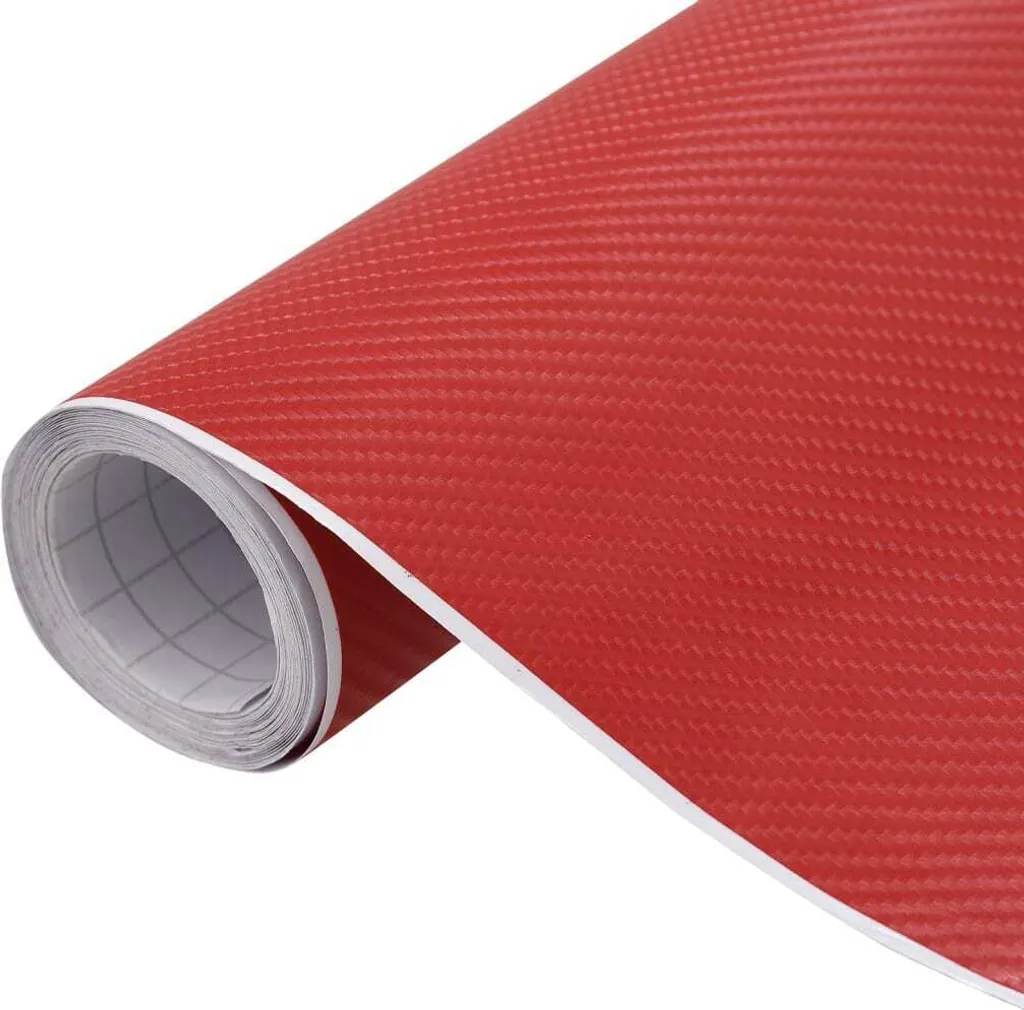 Film Auto 4D Rouge Texturé 100x150 cm - Protection et Look Carbone Pro