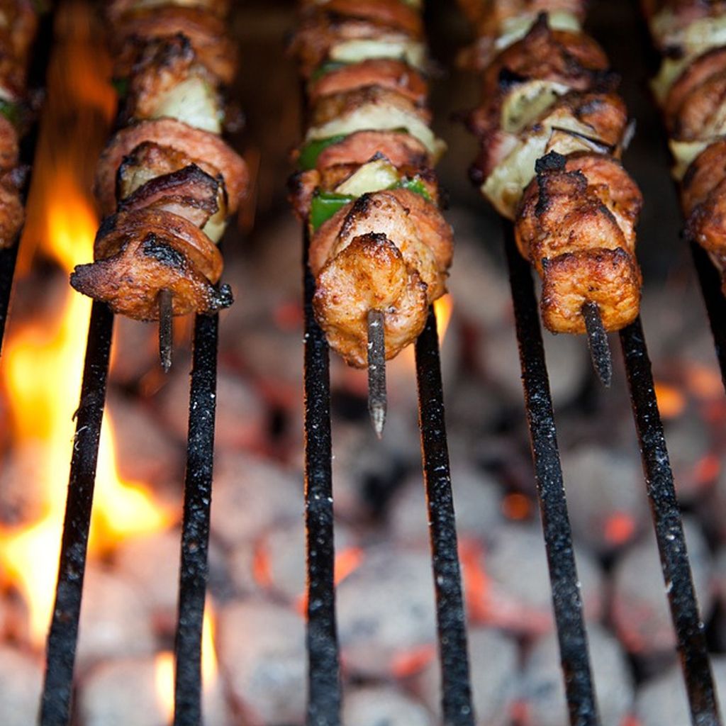 Grillspieße/Schaschlikspieße - Edelstahl - L: 45cm - 6er Produktbild 3