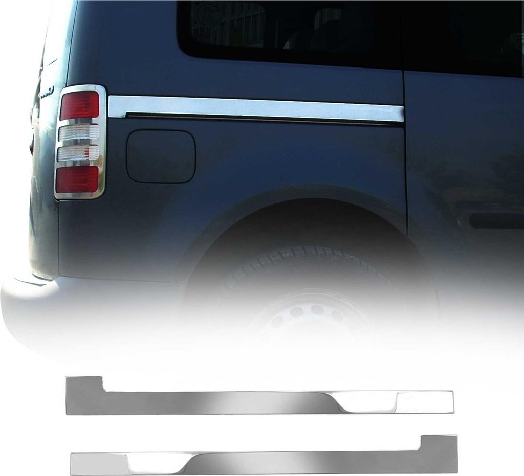 Seitentürleiste Türleisten Türschutzleiste für VW Caddy Maxi 2007-2015 Chrom 2x