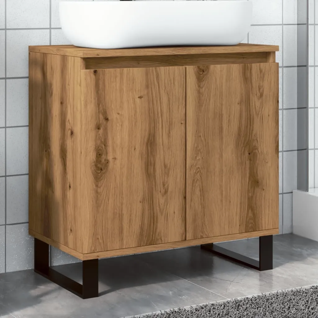 Mobile Bagno Artigianale in Rovere Maison Exclusive | Eleganza Naturale 58cm