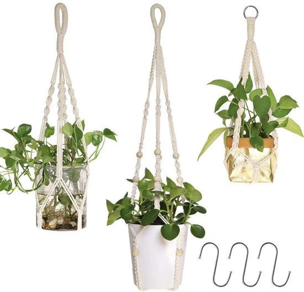Support plante suspendu pour optimiser l'espace intérieur et balcon