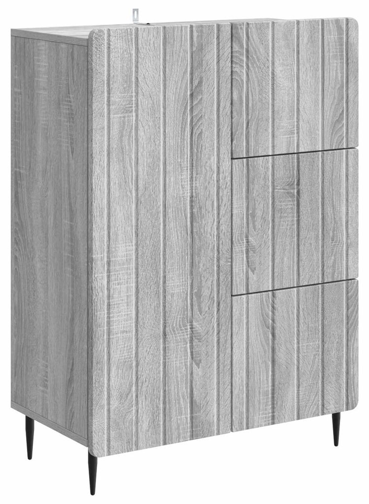 Möbel Sideboard Graues Sonoma 66 x 34,5 x 91,5 cm HolzwerkstoffKommoden - Kommoden c8406
