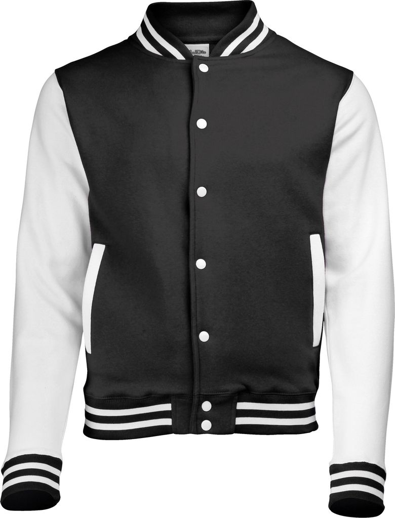 Awdis Uni College-Jacke RW175 (2XL) (Schwarz/Weiß)
