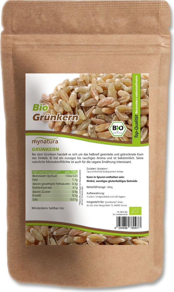 Grünkern kaufen – Traditionelles Dinkelprodukt für Suppen, Bratlinge & mehr | Mynatura 3x1Kg
