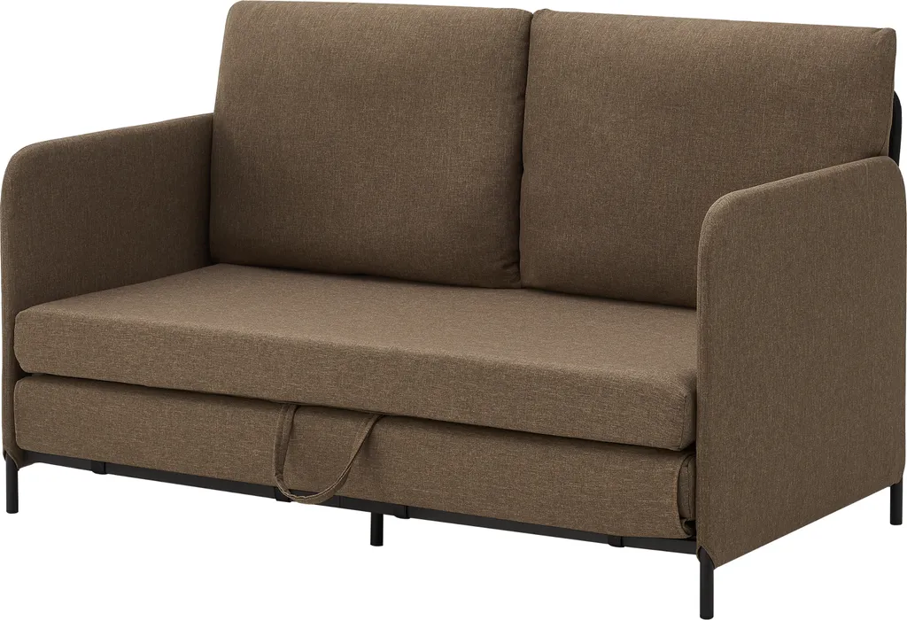 Canapé-lit Soini 2 places brun : la solution gain de place 125 cm