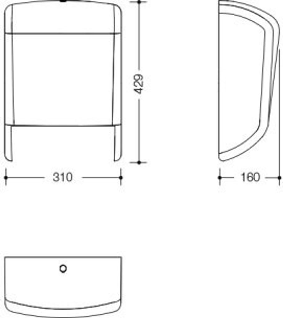 HEWI 477.06.E02 Gehäuse Papierhandtuchspender,