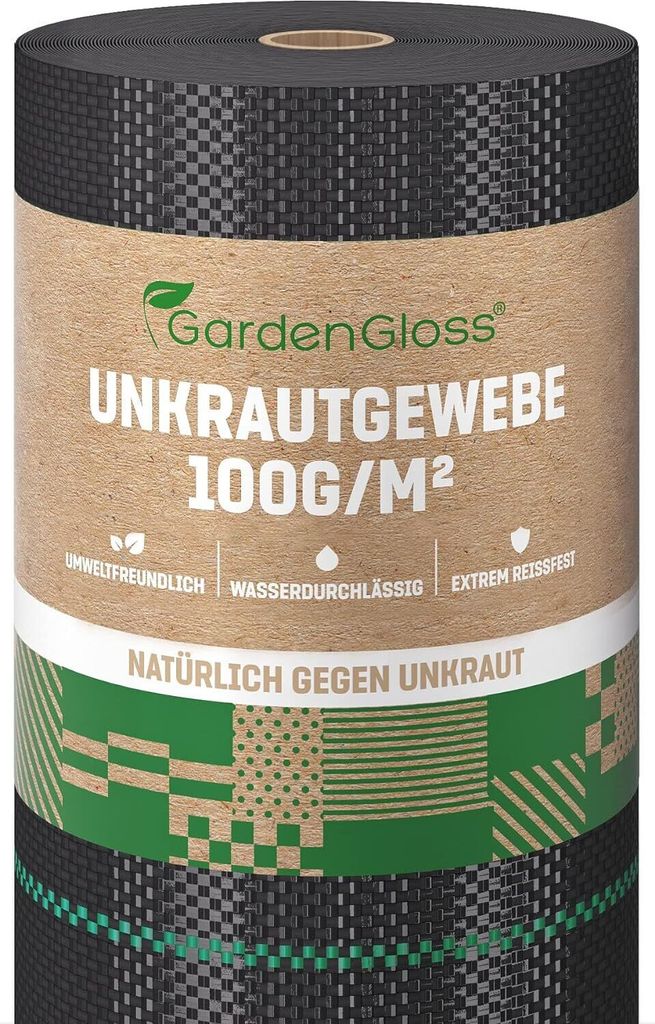 GardenGloss 50m² Anti-Unkrautgewebe 100g/m² – Produktbild 