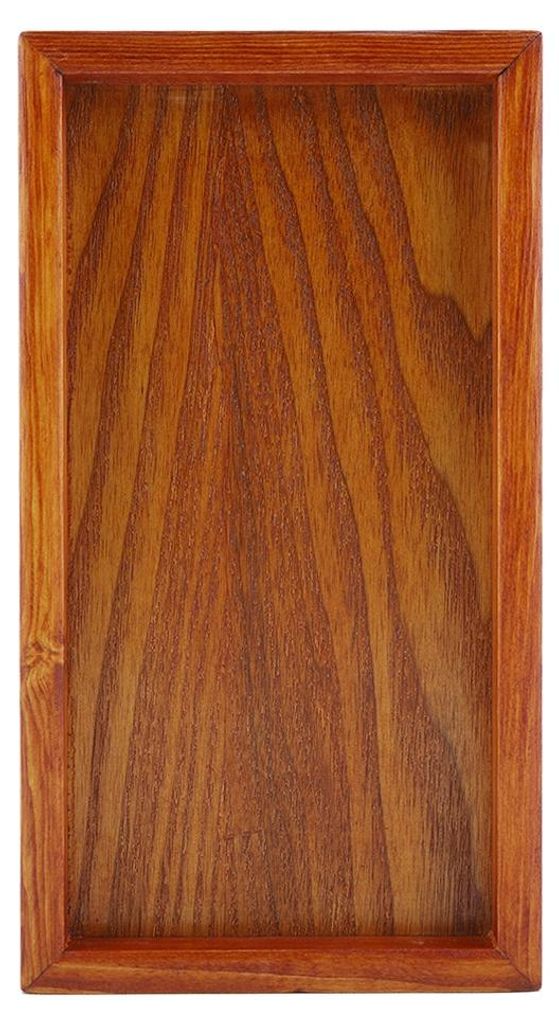 Rechteckiges Teetablett aus Holz, Serviertisch, Teller, Snacks, Lebensmittelaufbewahrung, für das Zuhause im Hotel (22 x 12 cm)