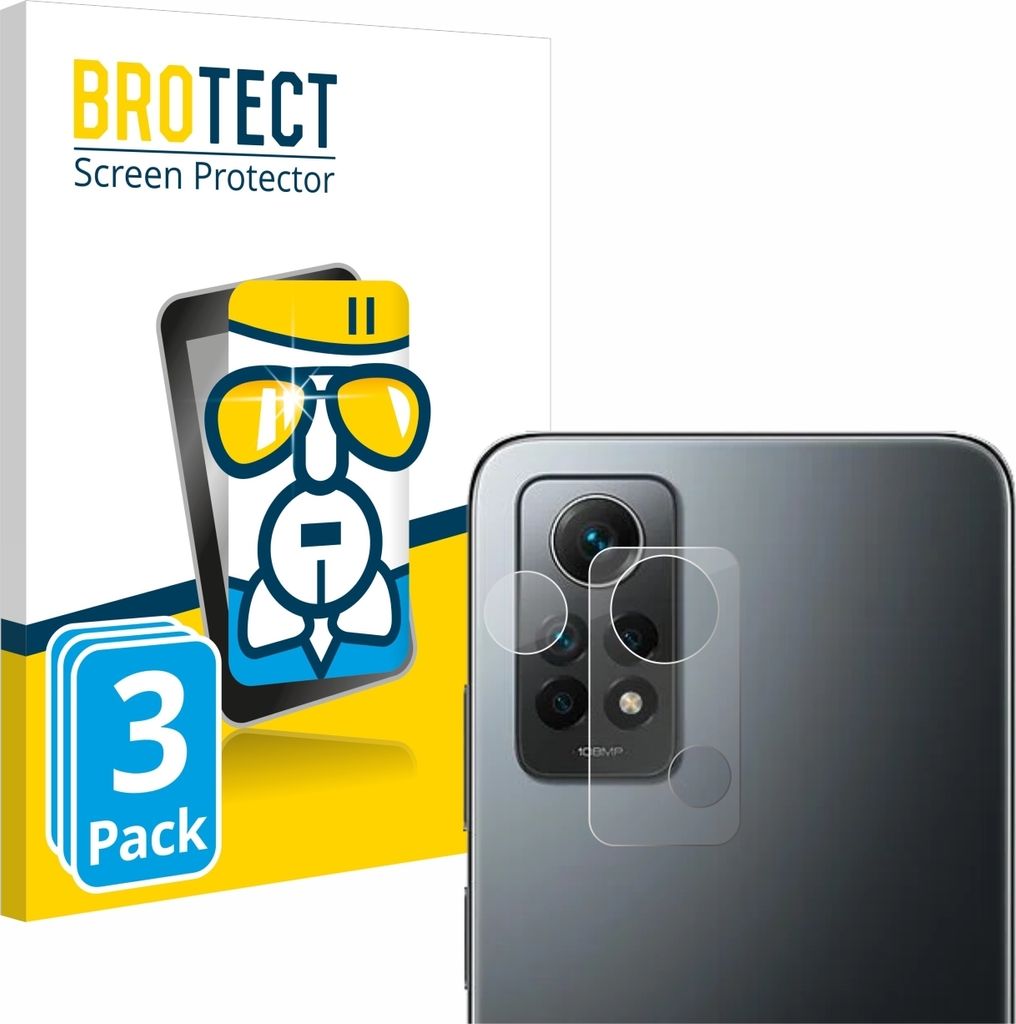 3x BROTECT Schutzglas für Xiaomi Redmi Note 12 Pro 4G (NUR Kameraschutz) Schutzfolie Panzer Folie Glas Display Schutz klar