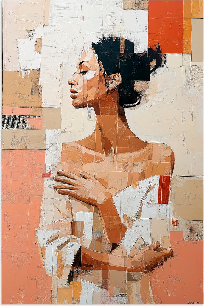 ARTland Wandbild Alu für Innen & Outdoor Frau im Fragment Größe: 40x60 cm
