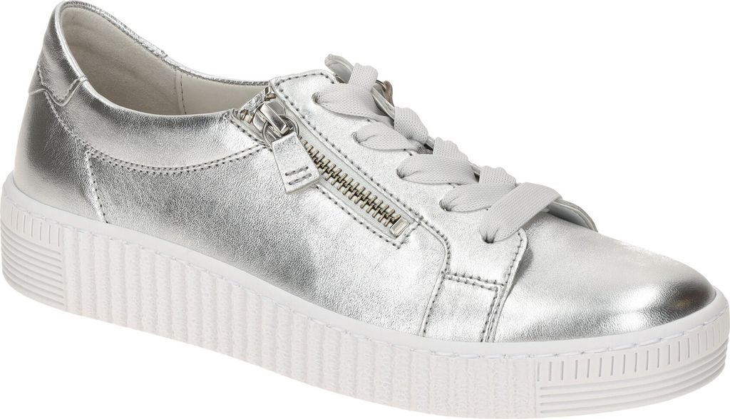 Gabor Shoes Sneaker - Silber Metallic Leder : Normal : 38.5 Größe: 38.5 Weite: Normal