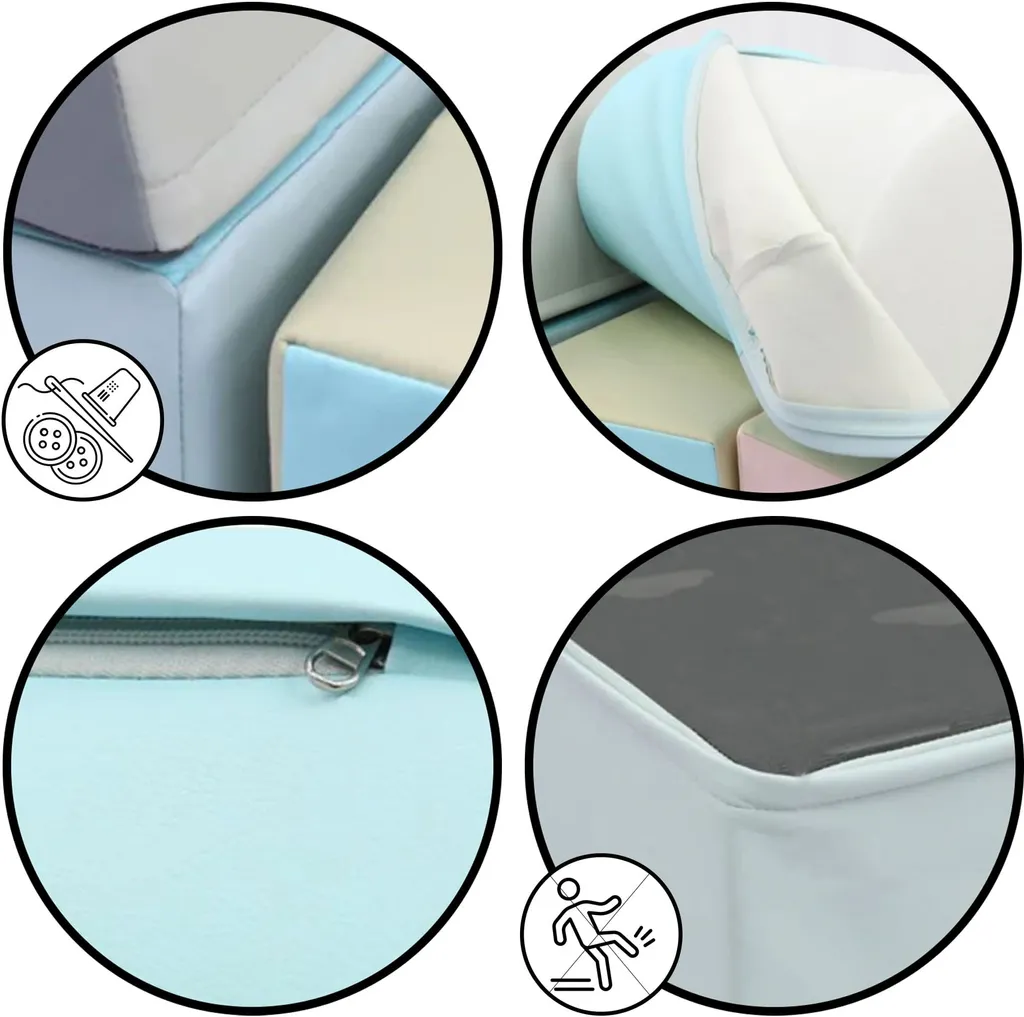 Module de psychomotricité en mousse aux couleurs pastel pour intérieur