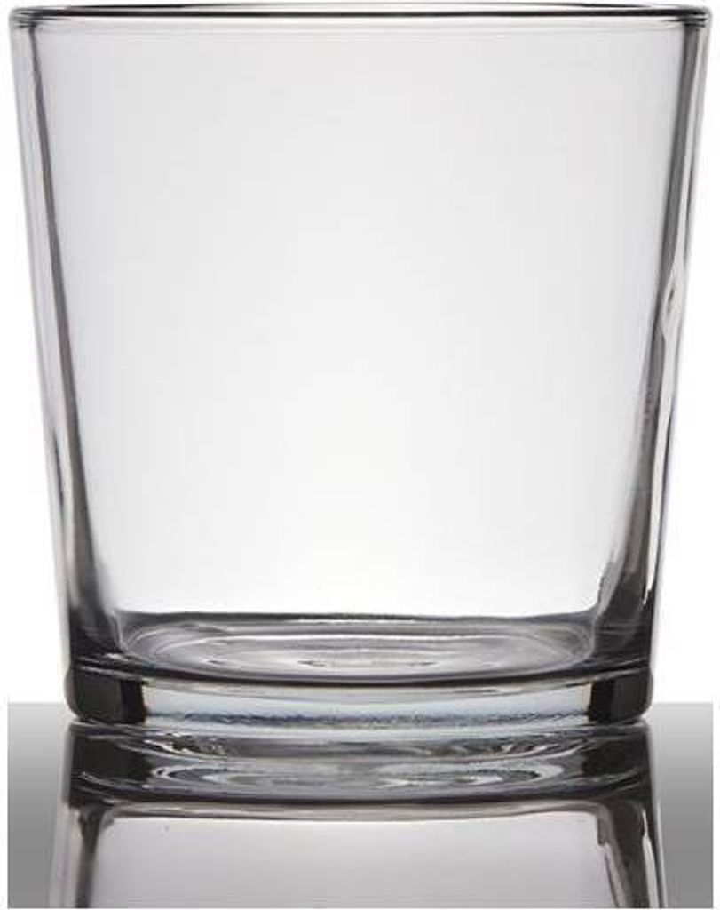 Teelichthalter CONNER konisch H. 8,5cm D. 10cm transparent rund Glas Hakbijl