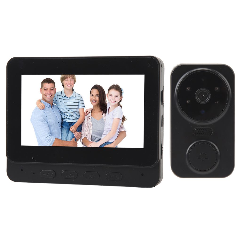 Schermo 4.3 Ips Citofono Campanello Senza Fili Con Telecamera TKMARS - Videocitofono 1080P, Schermo 4.3, Batteria 1800mAh - No WiFi/App, Impermeabile IP65 Schermo 4.3 Ips Citofono Campanello Senza Fili Con Telecamera TKMARS - Videocitofono 1080P, Schermo 4.3, Batteria 1800mAh - No WiFi/App, Impermeabile IP65