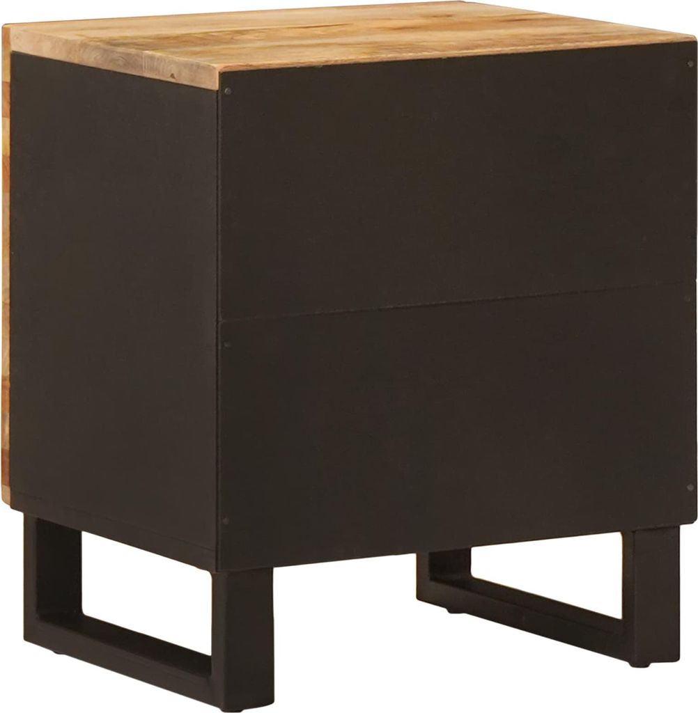 vidaXL Nachttisch 2 pcs Braun 40 x 33 x 46 cm Massivholz Mango