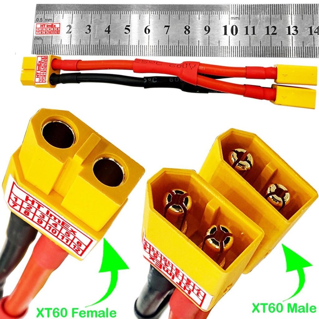XT60 Adapterkabel Y Y-Kabel Parallel Lipo Akku Buchse Produktbild 