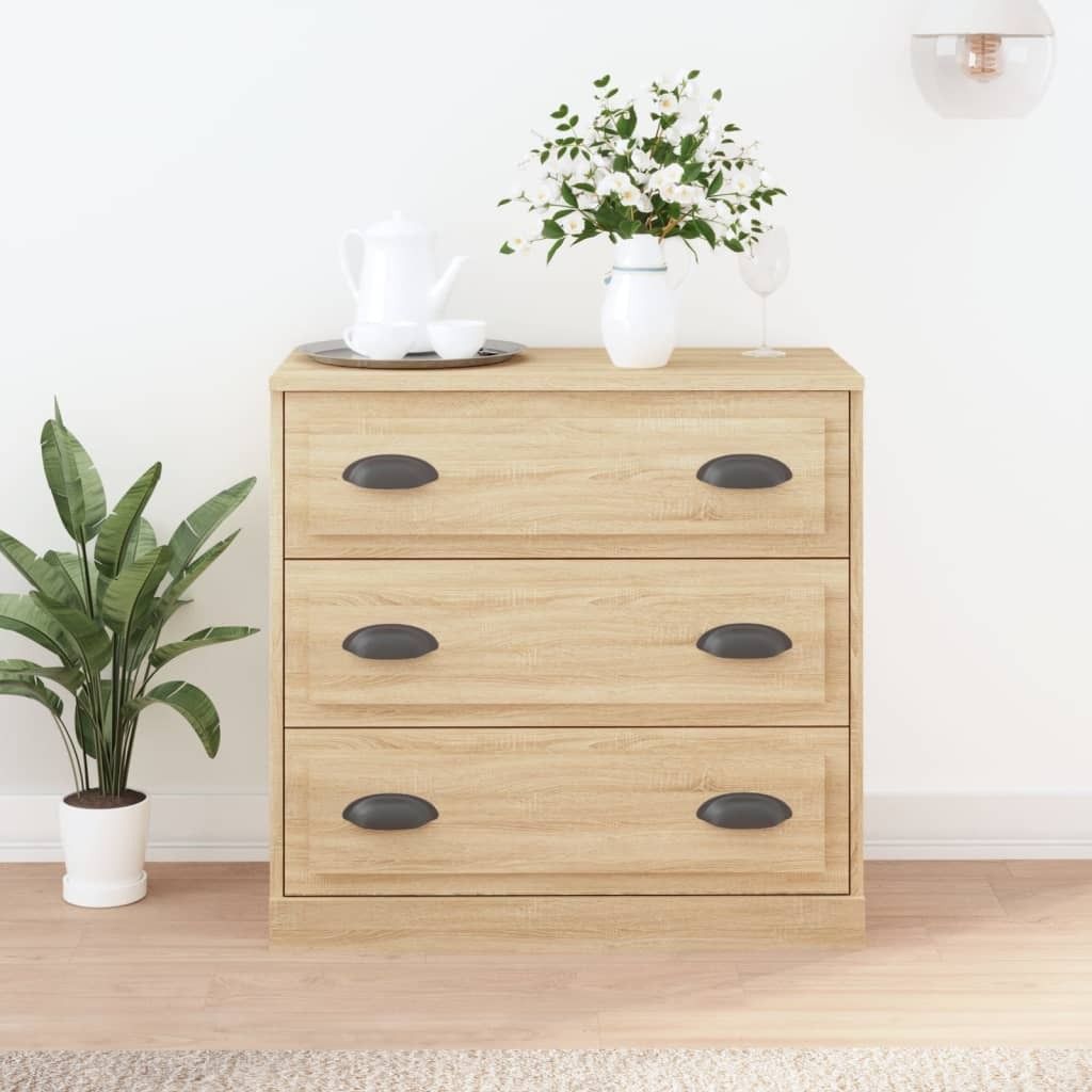 "2026 MODERNE"Sideboard/Kommode - elegantes Design - Buffetschrank - Sonoma-Eiche 70x35,5x67,5cm Holzwerkstoff NEU555672 - Kommoden