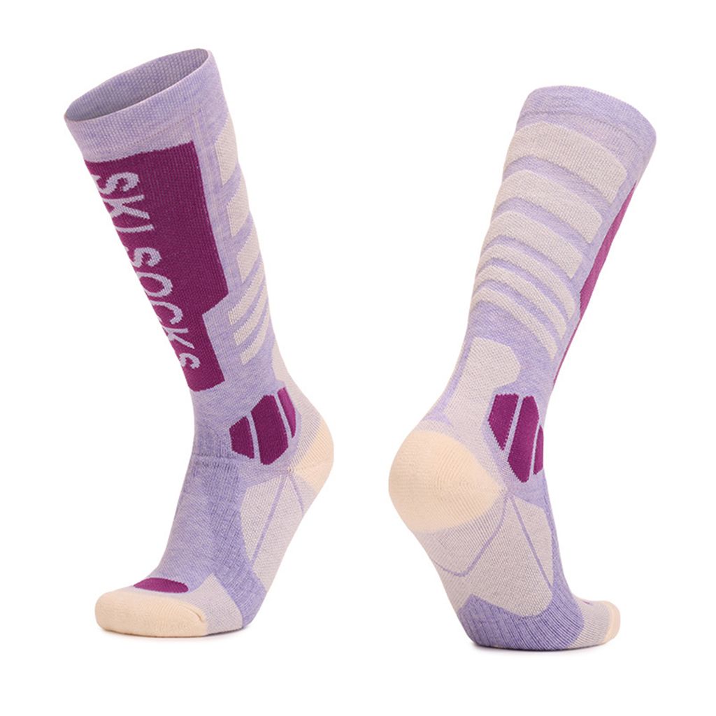 Damen Outdoor-Skisocken aus Wolle, Socken fš¹r kaltes Wetter, Thermo-Kniestrš¹mpfe