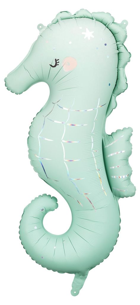 Folienballon Seepferdchen 98x47cm Grün