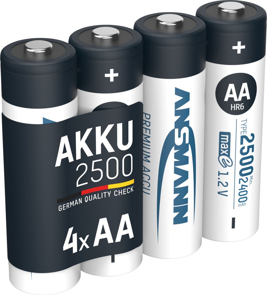 ANSMANN Akku AA 2500mAh Mignon NiMH 1,2V - 1000x Produktbild 