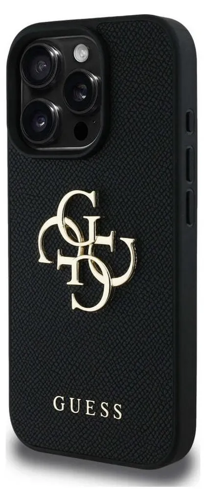 Cover Guess iPhone 16 Pro Nera 4G Logo - Protezione e Stile Premium