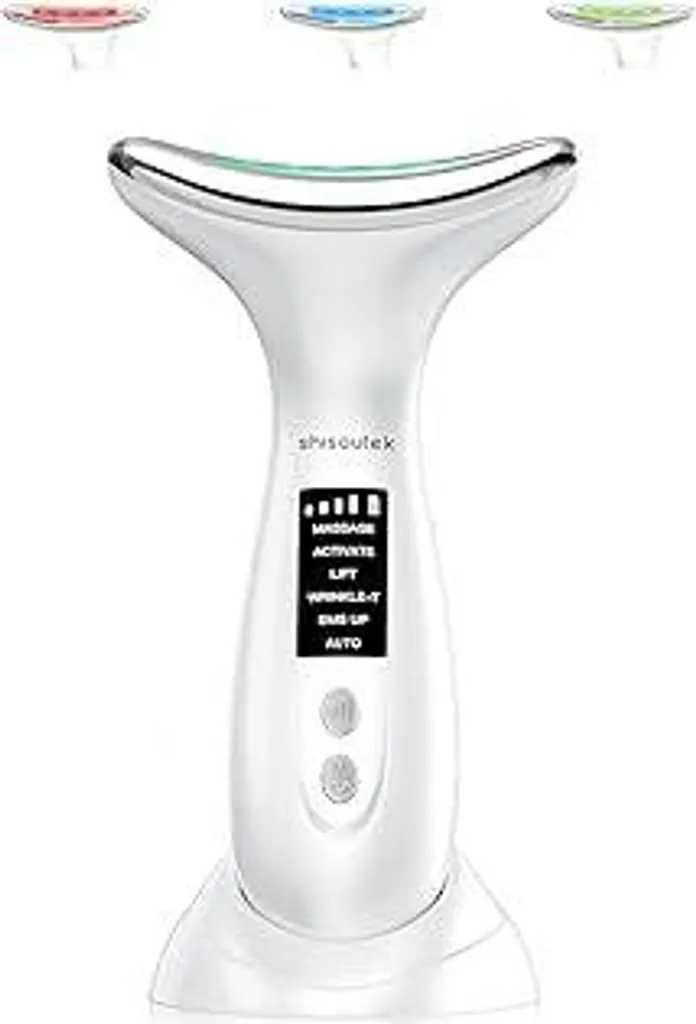 Massaggiatore Viso e Collo Antirughe | Terapia Luce LED & Relax Termico