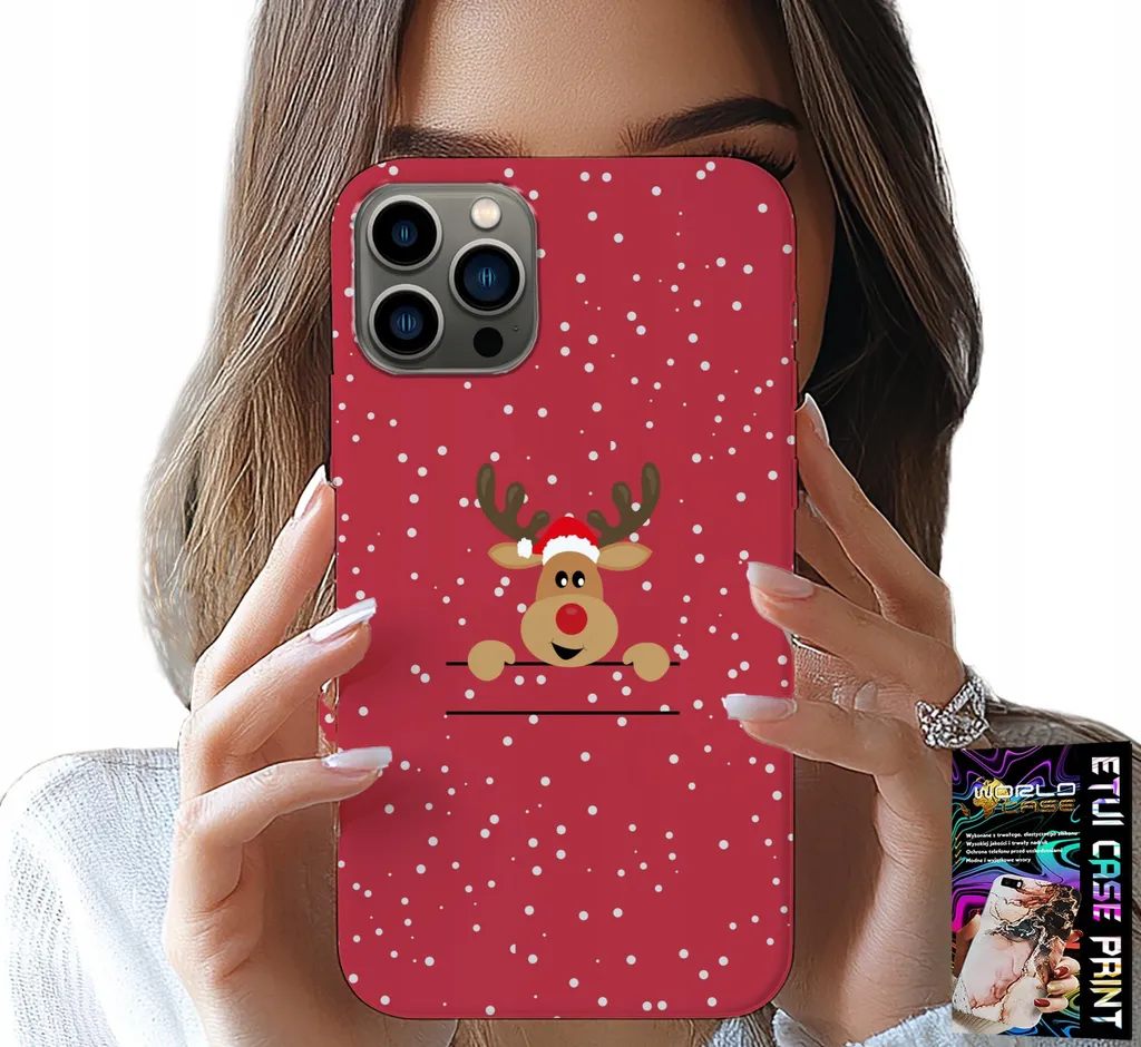 Kit Protezione iPhone 13 Pro Max: Cover Renna + Pellicola Vetro