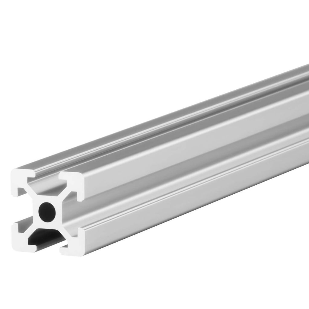 Konstruktionsprofil 20x20mm im Zuschnitt, Nut 6, Typ-I, 1-2 Meter, Systemprofil, Montageprofil, Vierkantprofil, Alu Profil (1, SILBER ELOXIERT, 20 ...