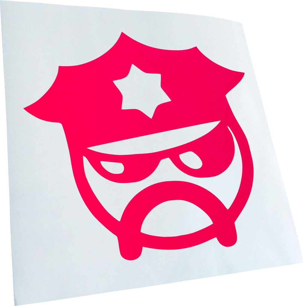 Kiwistar - Autoaufkleber - neonpink - 30 x 27 cm - JDM Cop - Heckscheibenaufkleber - Aufkleber für Auto Kfz Fahrrad, LKW, Truck Mofa