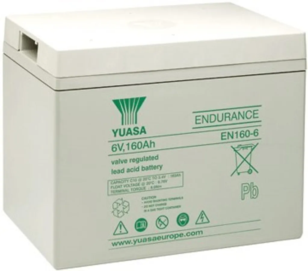 Batterie Plomb Yuasa EN160-6 6V 163Ah - Endurance 12 Ans avec Borne M8