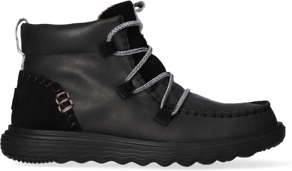 HEYDUDE Reyes Leather Damen Boots Black/Black Größe 36