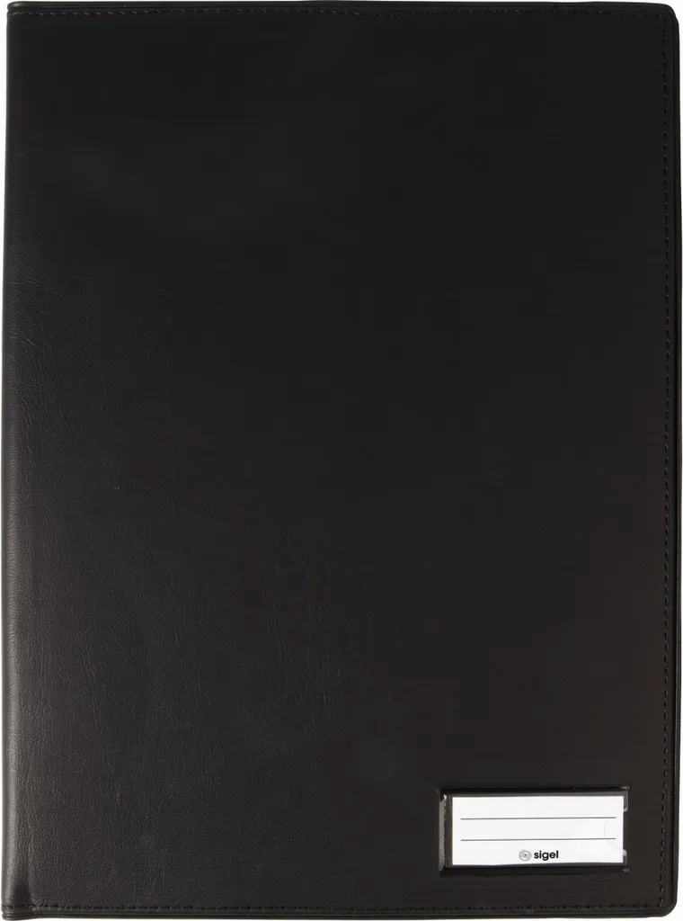 Sigel EF410 Couverture pour blocs de formulaires A4 en PU Noir élégant